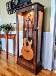 Armoire pour guitare acoustique & électrique humidifiée."Demandez un devis"