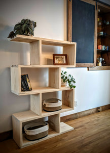 Magnifique bibliothèque étagère en bois massif."Demandez un devis"